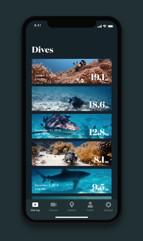 Paralenz App Dive Log