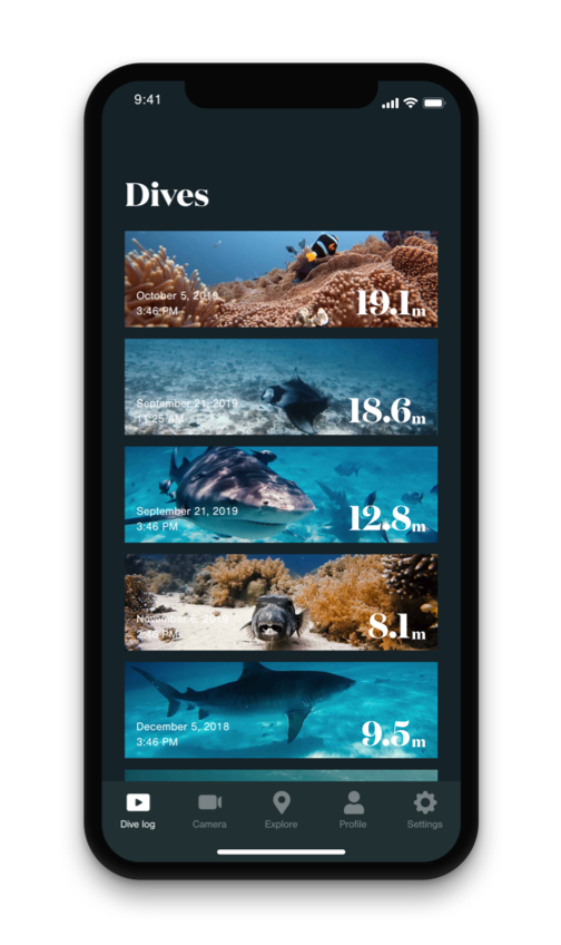 Paralenz App Dive Log